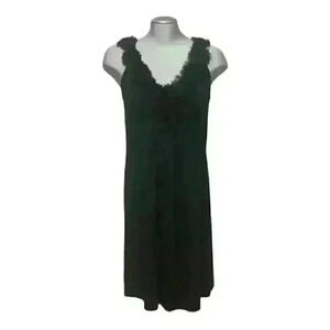 Soma Intimate Nightie Floral Applicate Lounge Comfort  Black